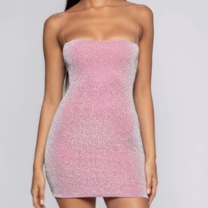 Meshki Pink Shimmer Dress